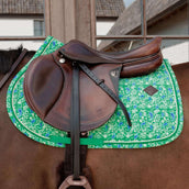 Kentucky Schabracke Velvet Paisley Garden Springen Grün/Navy Kentucky Schabracke Velvet Paisley Garden Springen Grün/Navy