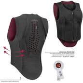 Komperdell Rückenprotector Flexfit Schlank Schwarz/Bordeaux Komperdell Rückenprotector Flexfit Schlank Schwarz/Bordeaux