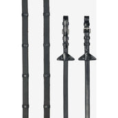 LeMieux Zügel Arika Soft Rubber with Stopper Schwarz/Silber LeMieux Zügel Arika Soft Rubber with Stopper Schwarz/Silber