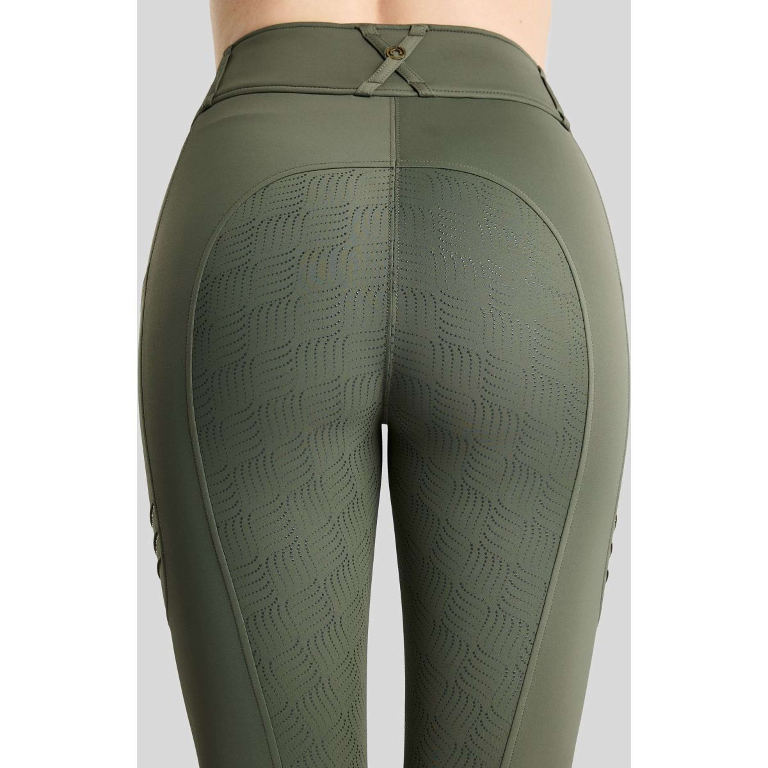 Montar Reitleggings MoWilma Hybrid Pintucks Golden Quartz Crystals Full Grip Forest Green Montar Reitleggings MoWilma Hybrid Pintucks Golden Quartz Crystals Full Grip Forest Green