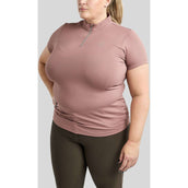 Montar Poloshirt Everly Crystal Logo Curve Dusty Rose Montar Poloshirt Everly Crystal Logo Curve Dusty Rose