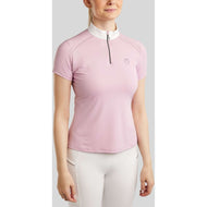 Montar Turniershirt MoPearl Pintucks Gun Metal Crystals Candy Pink Montar Turniershirt MoPearl Pintucks Gun Metal Crystals Candy Pink