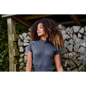 Montar Poloshirt MoPearl Pintuck Grau Montar Poloshirt MoPearl Pintuck Grau