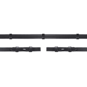 Schockemöhle Zügel Glatt Leder mit Stops Schwarz/Silber Schockemöhle Zügel Glatt Leder mit Stops Schwarz/Silber