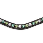 Velociti by Shires Stirnriemen GARA Green Diamante Havanna Velociti by Shires Stirnriemen GARA Green Diamante Havanna
