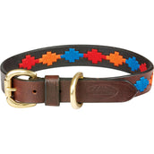 WeatherBeeta Halsband Polo Leder Beaufort Brown/Rot/Orange/Blau WeatherBeeta Halsband Polo Leder Beaufort Brown/Rot/Orange/Blau