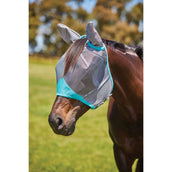 Weatherbeeta Fliegenmaske Comfitec Deluxe Fine Mesh mit Ohren Grau/Turquoise Weatherbeeta Fliegenmaske Comfitec Deluxe Fine Mesh mit Ohren Grau/Turquoise