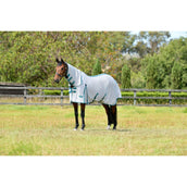 WeatherBeeta Fliegendecke ComFiTec Zephyr Plus Mesh Combo Neck Silver/Teal Green/Stone WeatherBeeta Fliegendecke ComFiTec Zephyr Plus Mesh Combo Neck Silver/Teal Green/Stone