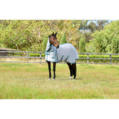 WeatherBeeta Fliegendecke ComFiTec Zephyr Plus Mesh Combo Neck Silver/Teal Green/Stone WeatherBeeta Fliegendecke ComFiTec Zephyr Plus Mesh Combo Neck Silver/Teal Green/Stone