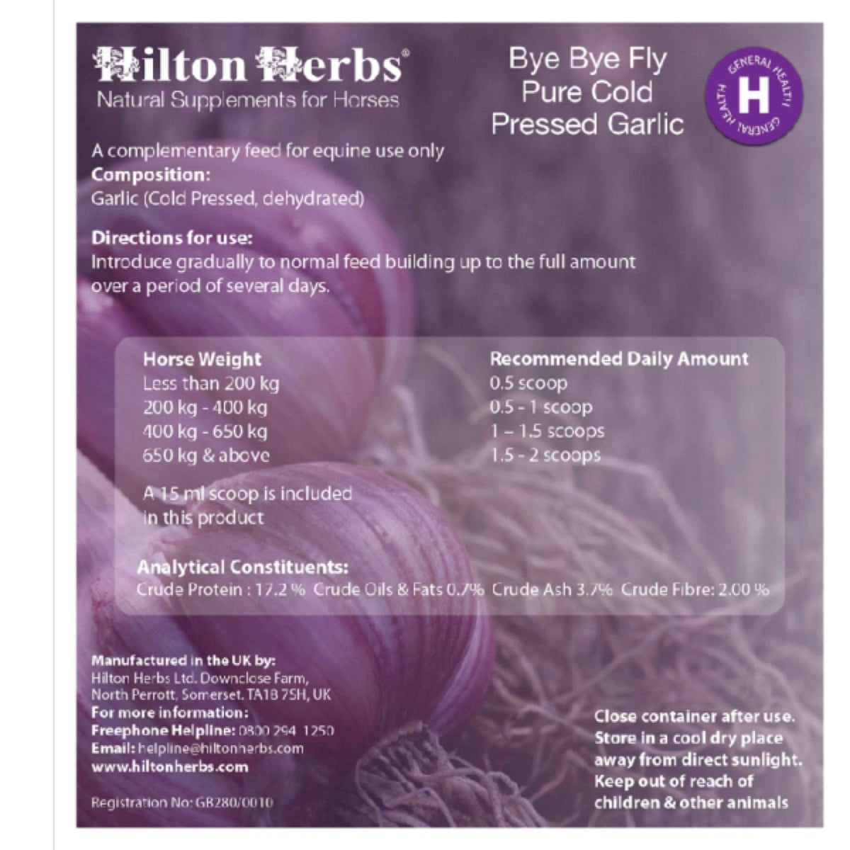 Hilton Herbs Bye Bye Fly Garlic Powder