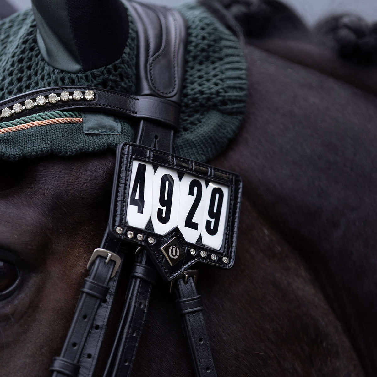 Imperial Riding Kopfnummern IRHShow and Glow Black/Black Croco