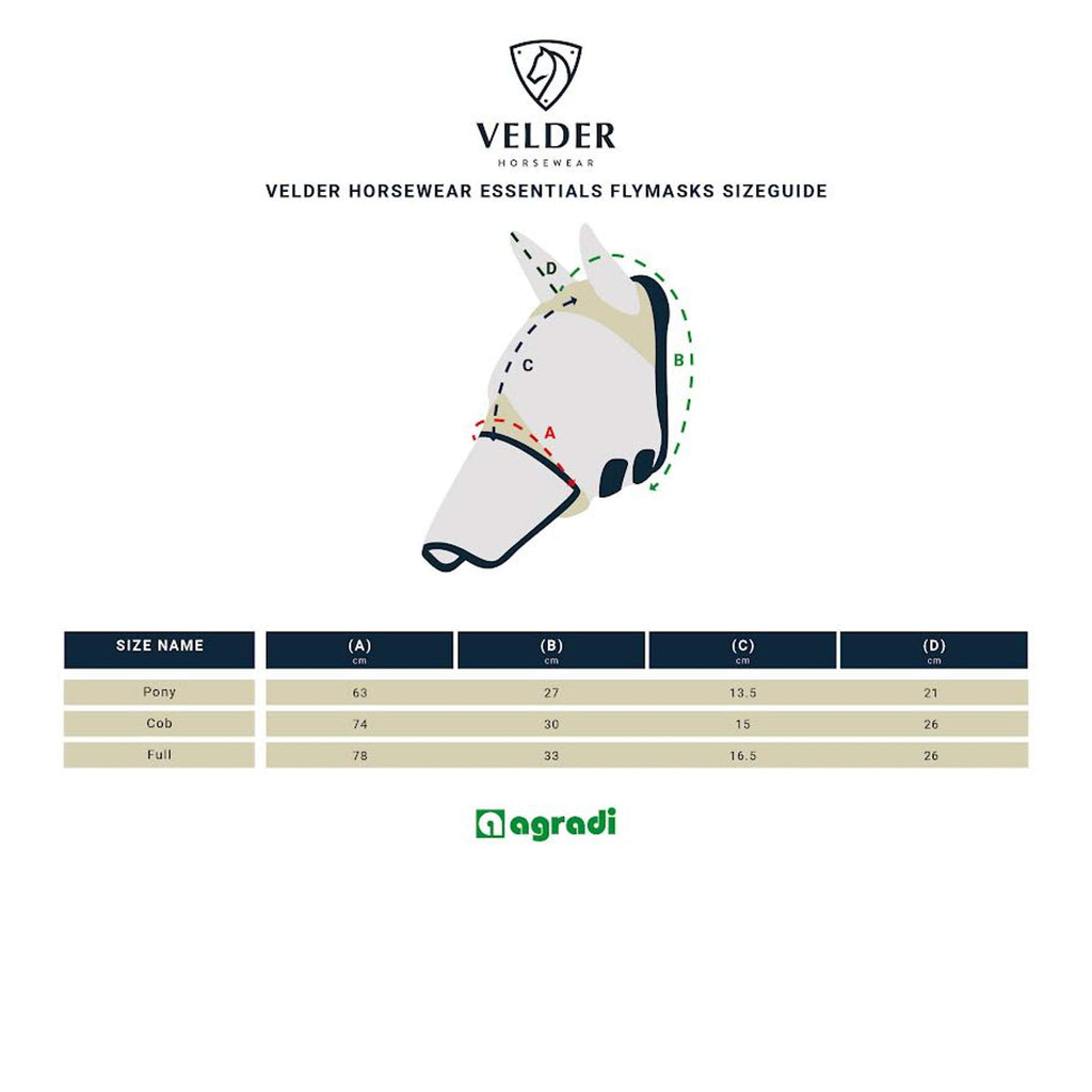 Velder Horsewear Essentials Fliegenmaske mit Ohren Sand Stone
