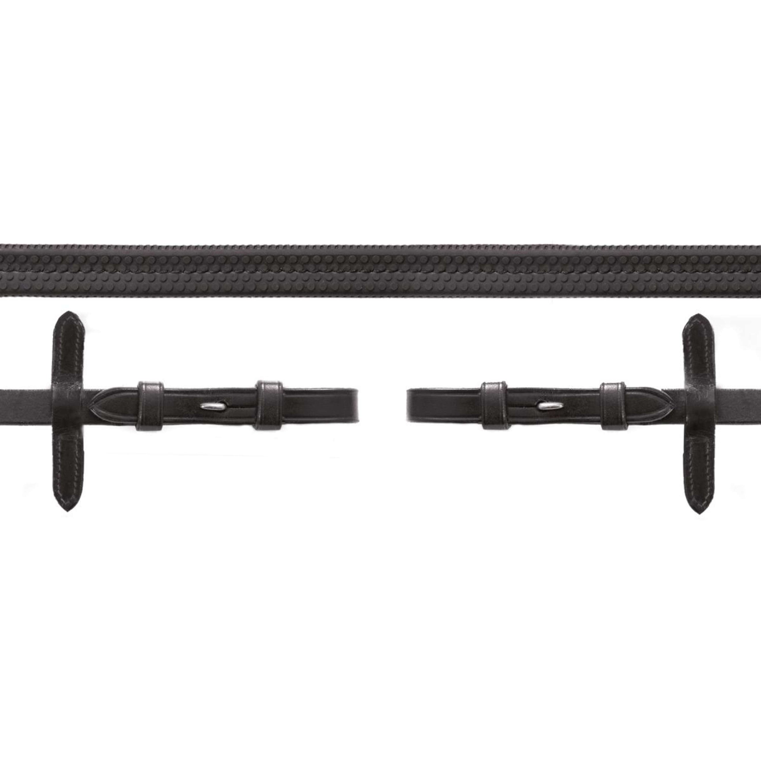 Schockemöhle Zügel Gummi Schwarz/Silber