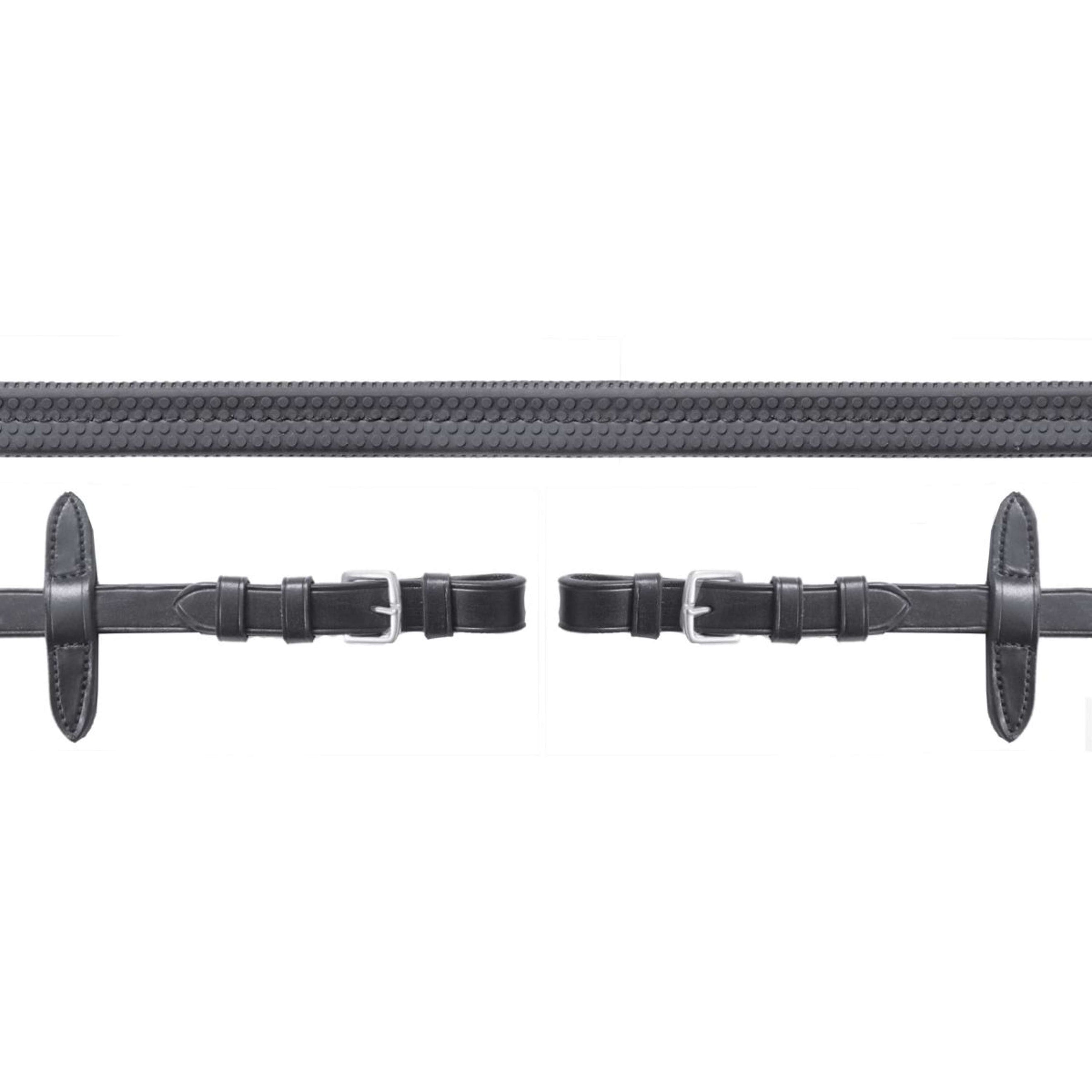 Schockemöhle Zügel Neo Line Gummi Schwarz/Silber Schockemöhle Zügel Neo Line Gummi Schwarz/Silber