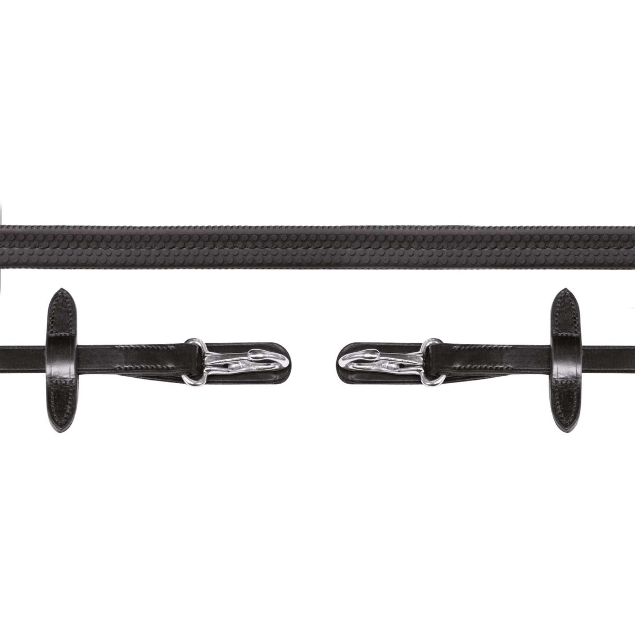 Schockemöhle Zügel Neo Line Gummi Clip Schwarz/Silber Schockemöhle Zügel Neo Line Gummi Clip Schwarz/Silber