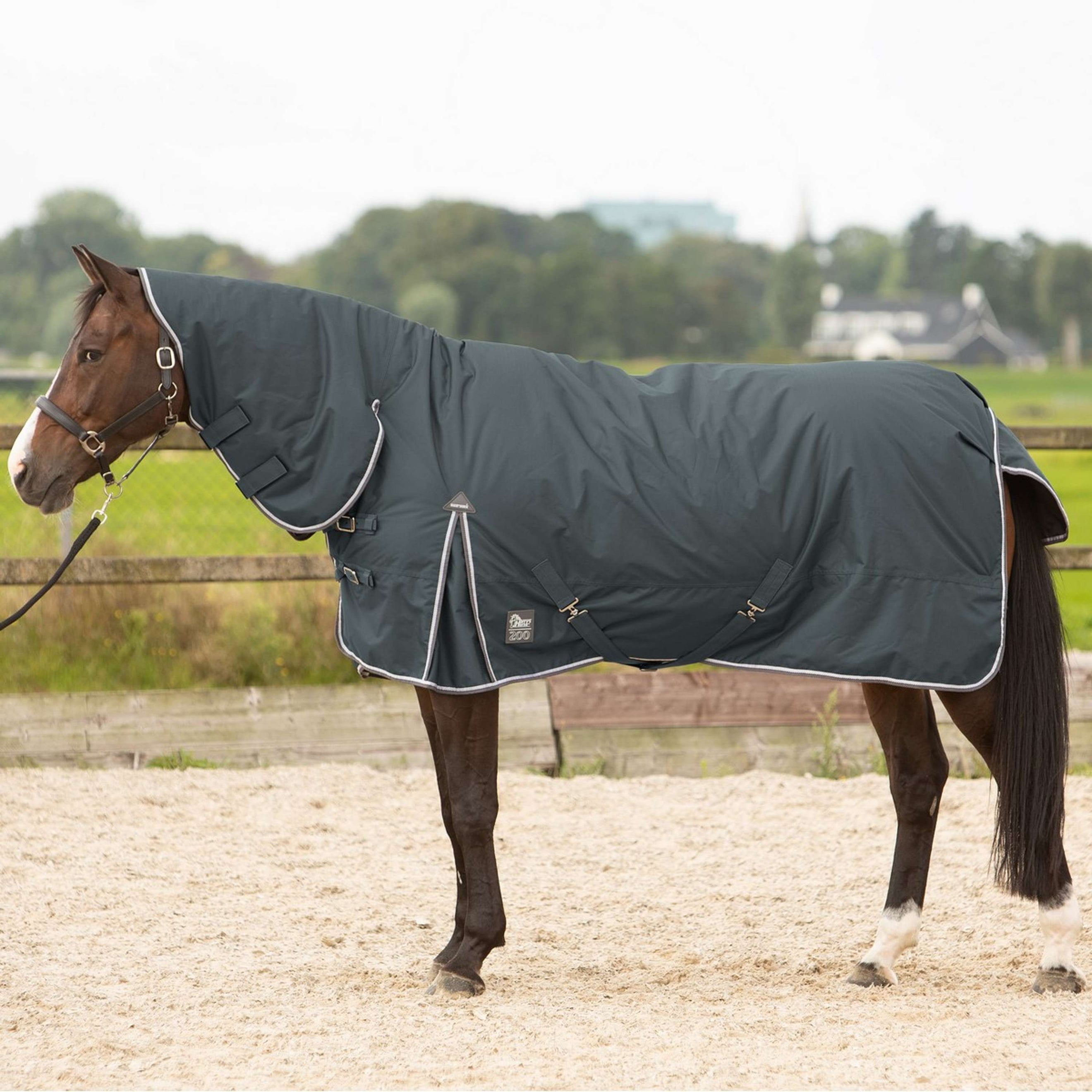 Harry's Horse Outdoordecke Thor 200g mit Hals Ebenholz