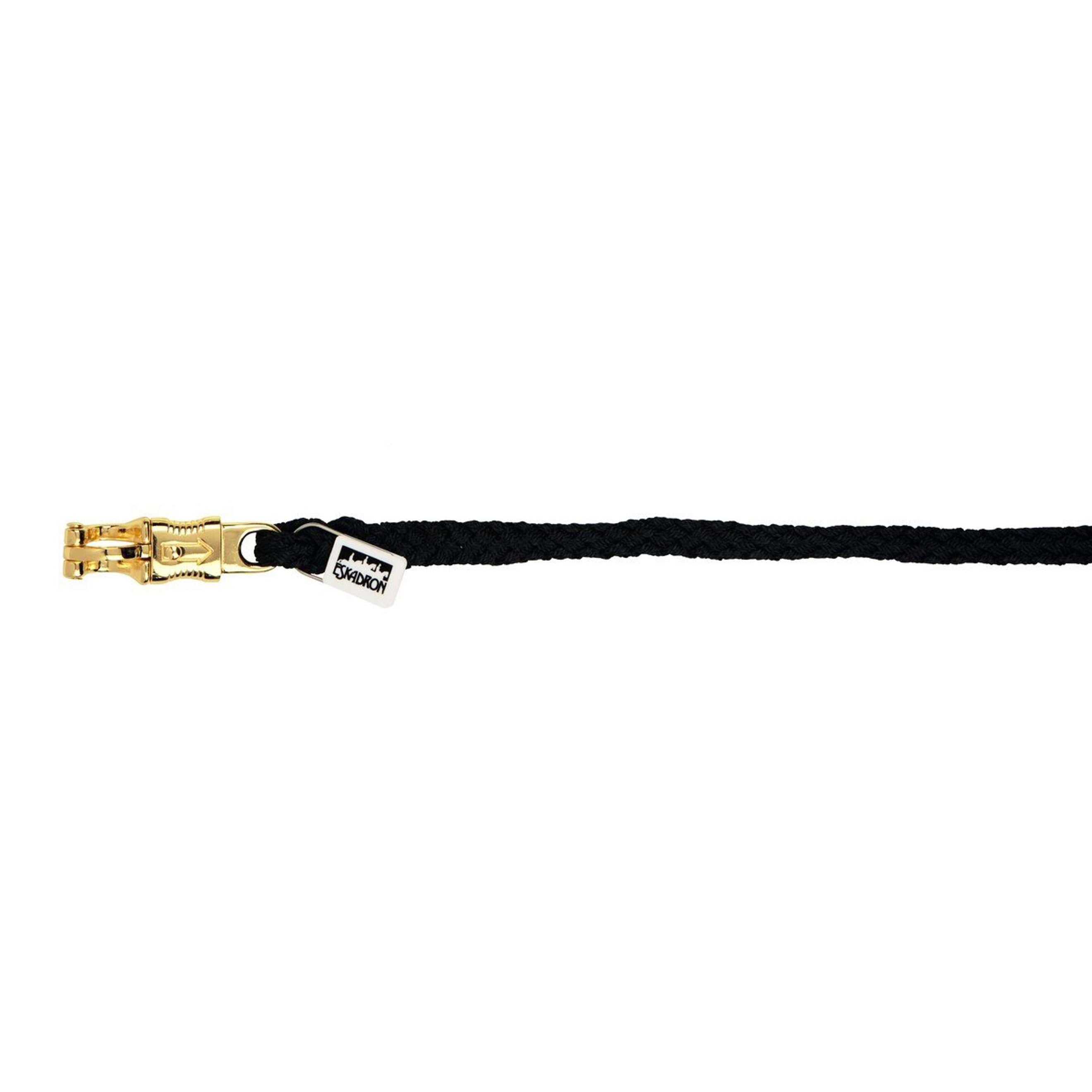 Eskadron Führstrick Classic Messing Panikhaken Schwarz