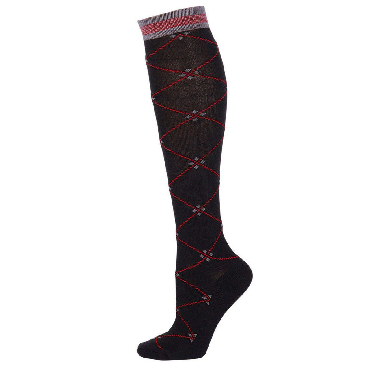 Harry's Horse Reitsocken Ruit Schwarz/Grau/Rot