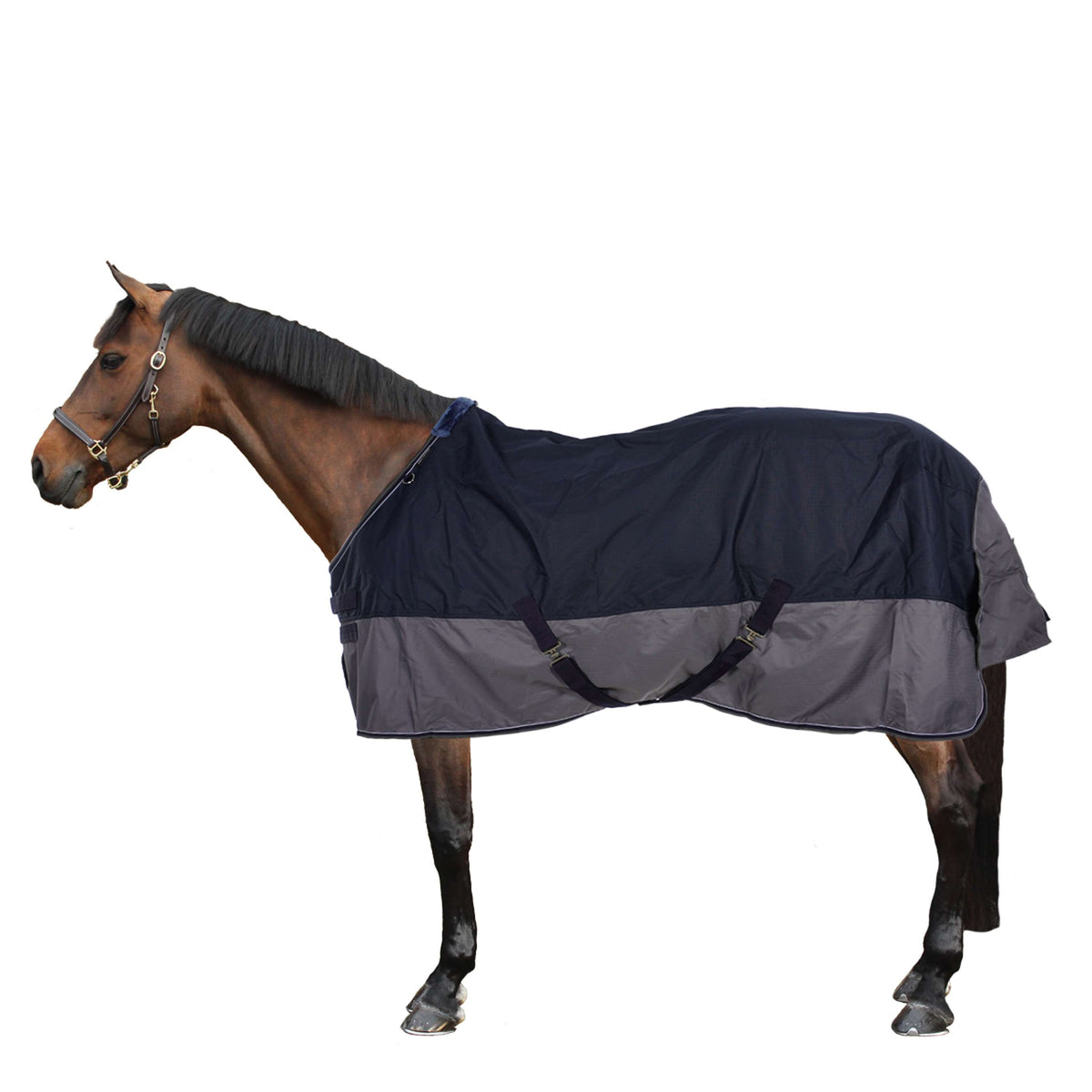 EQUITHÈME Outdoordecke Tyrex 600 D Polar Fleece Blau/Grau