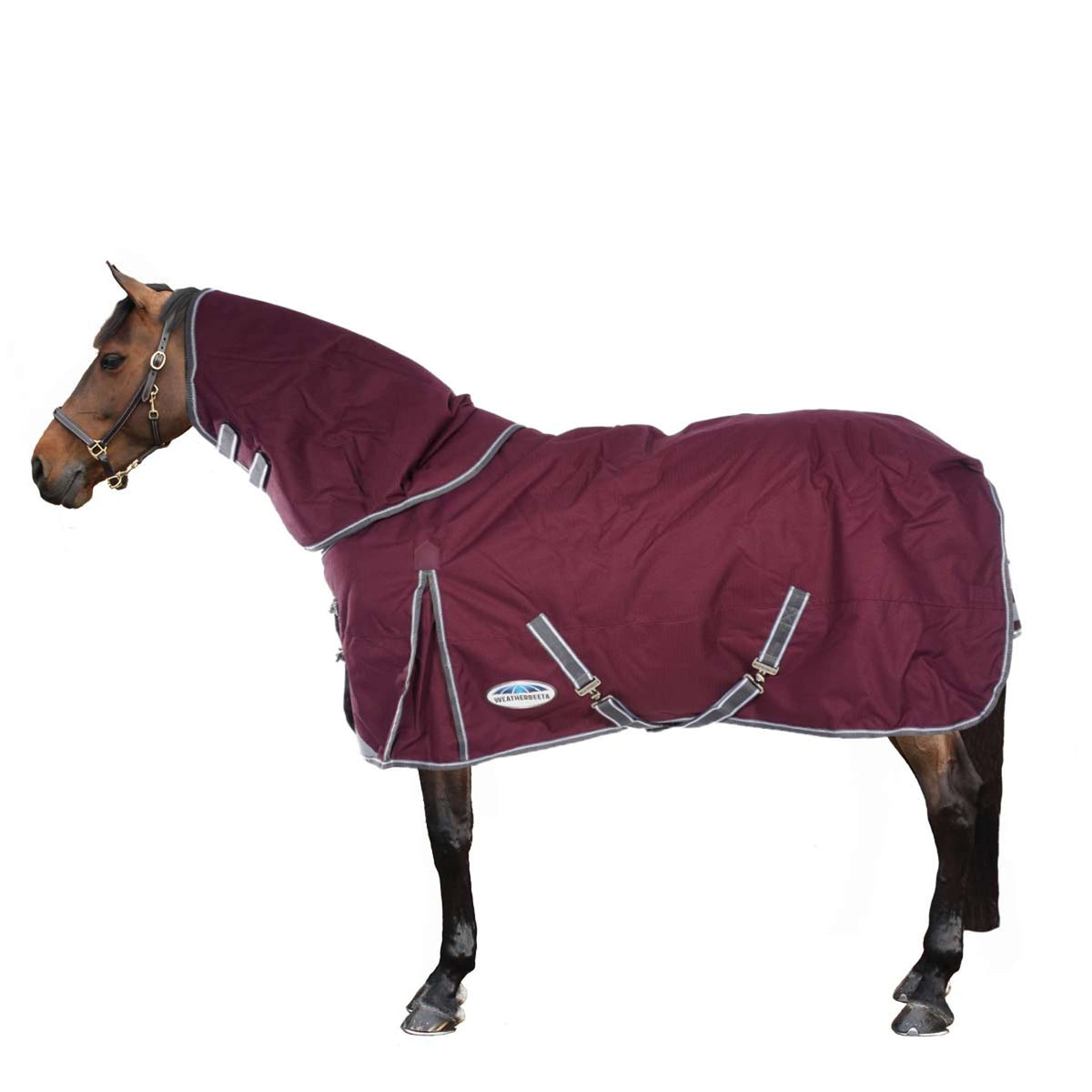 Weatherbeeta Winterdecke Comfitec Plus Dynamic II Detach-A-Neck Medium Maroon/Grau/Weiß