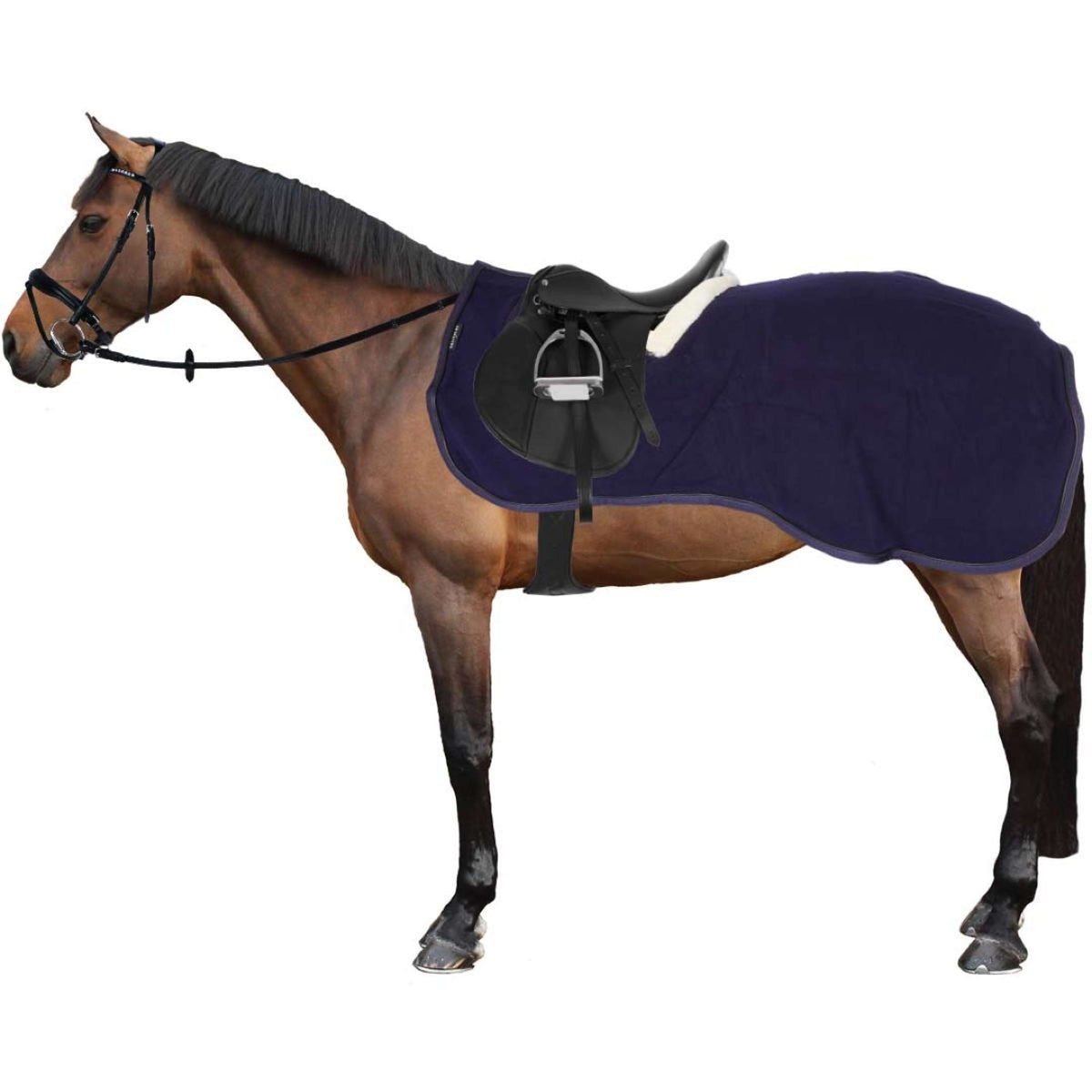 EQUITHÈME Ausreitdecke Teddy Fleece Navy