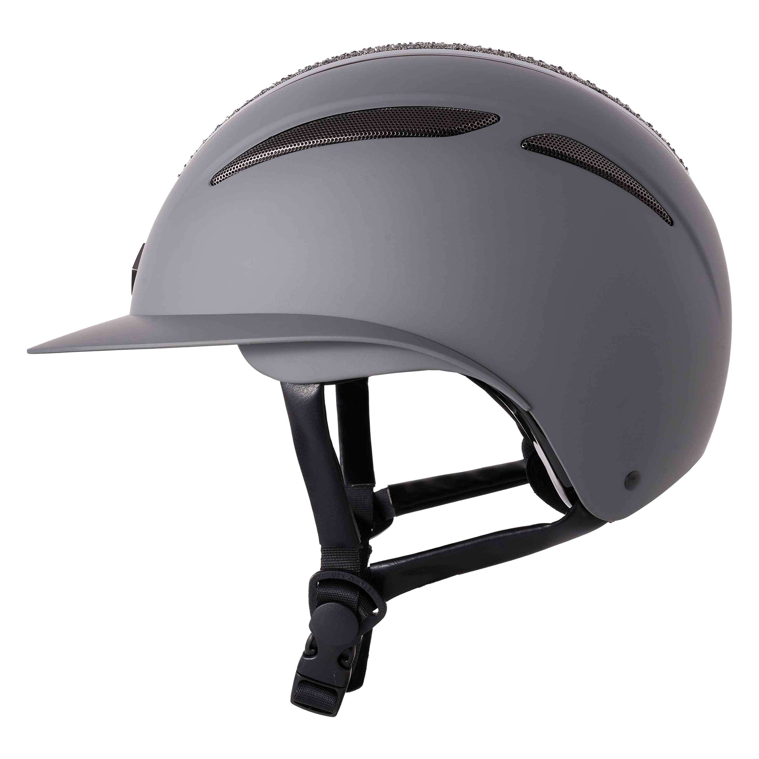 Imperial Riding Reithelm IRHOlania Deluxe Big Visor Grau