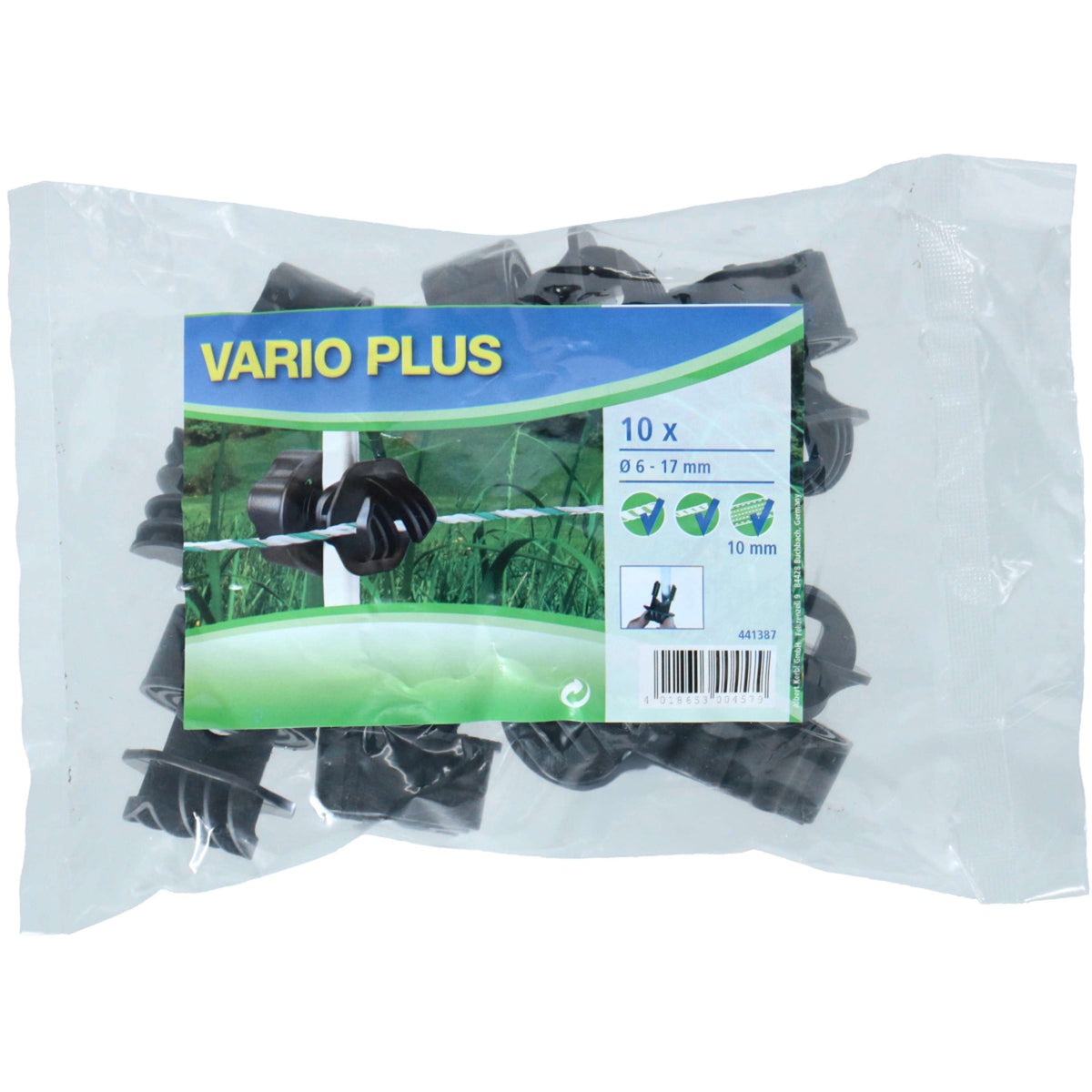 Ako Schraubisolator Draht/Seil 10St Schwarz/Rot