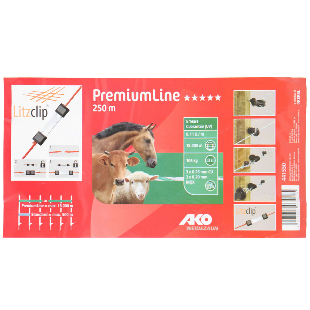 Ako Weidezaunlitze PremiumLine Weiß/Grün