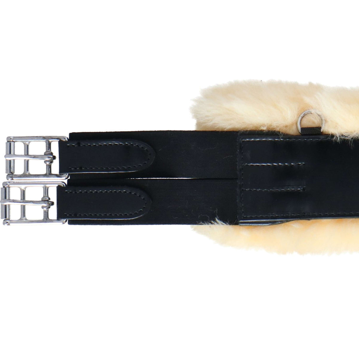 BR Sattelgurt Harlow Sheepskin Schwarz/Naturell