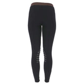 HKM Reitleggings Starlight Silikon Kniebesatz Damen Schwarz/Braun