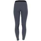 HKM Reitleggings Starlight Silikon Kniebesatz Grau/Schwarz