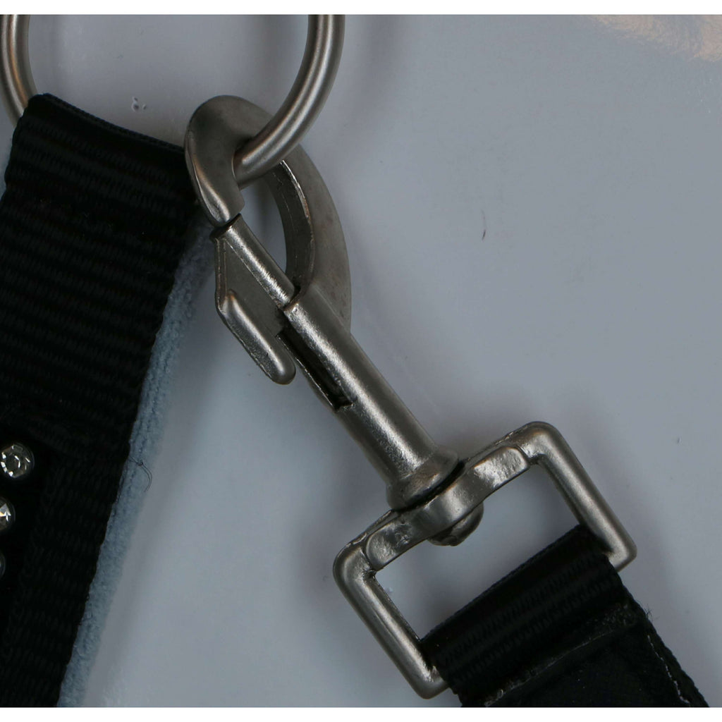 HKM Halfterset Crystal, weich unterlegt Schwarz/Grau