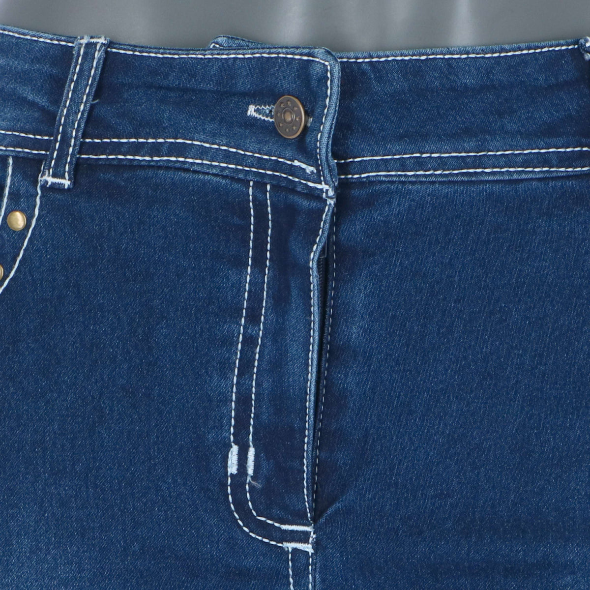 HKM Reithose Pasadena Summer Denim Silikon vollbesatz Jeans Blau