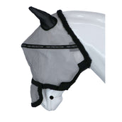 HKM Fliegenschutzmaske mit Nüsternschutz zum Abkletten Silber/Schwarz