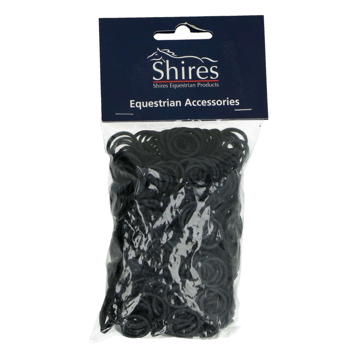 Shires Einflechtgummis 500 Stück Schwarz