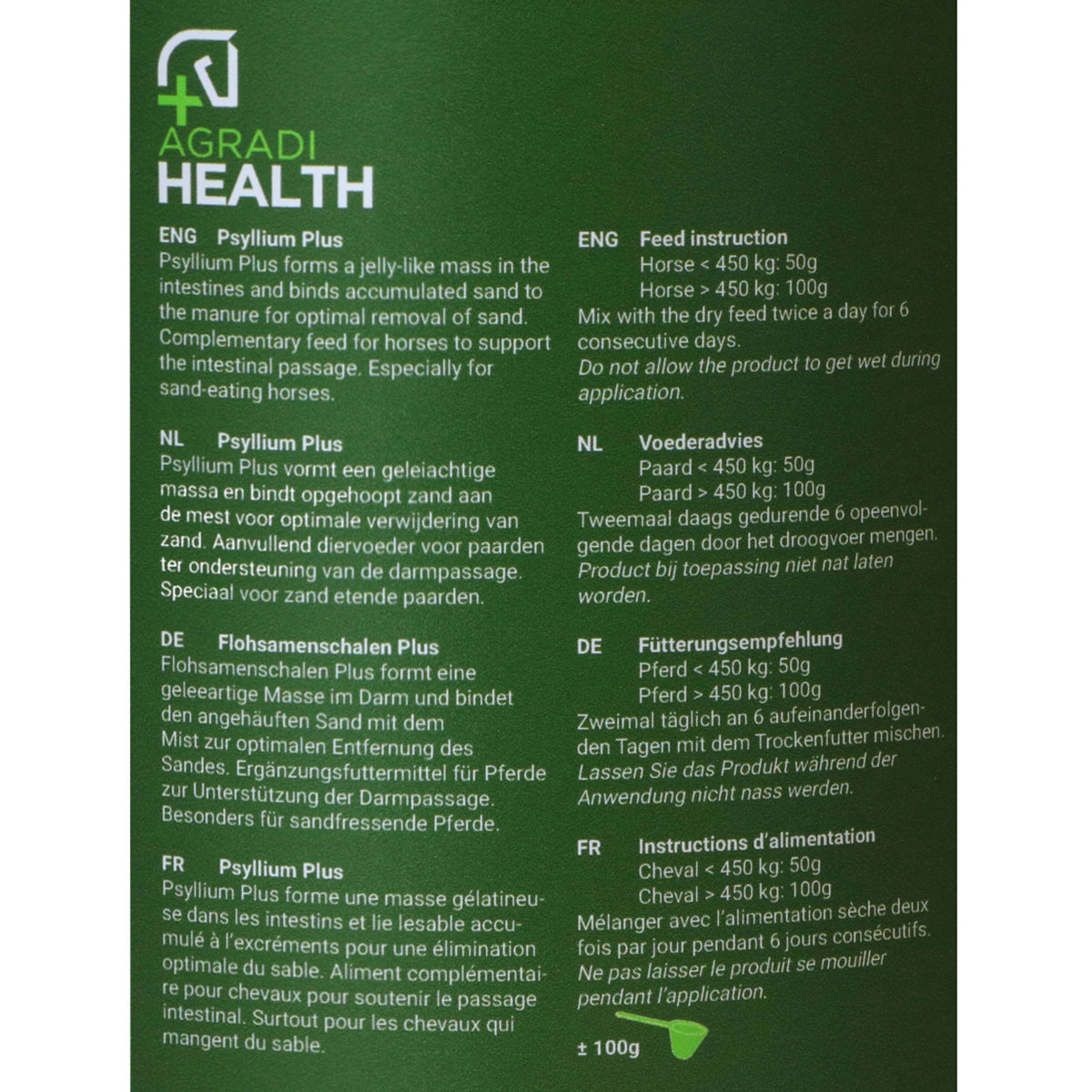 Agradi Health Psyllium Sandweg Plus