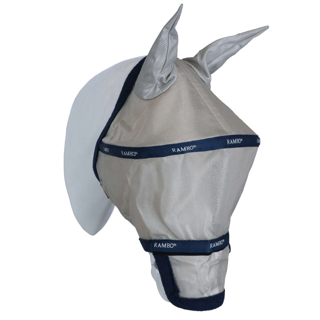Rambo Fly Mask Plus Navy/Silber