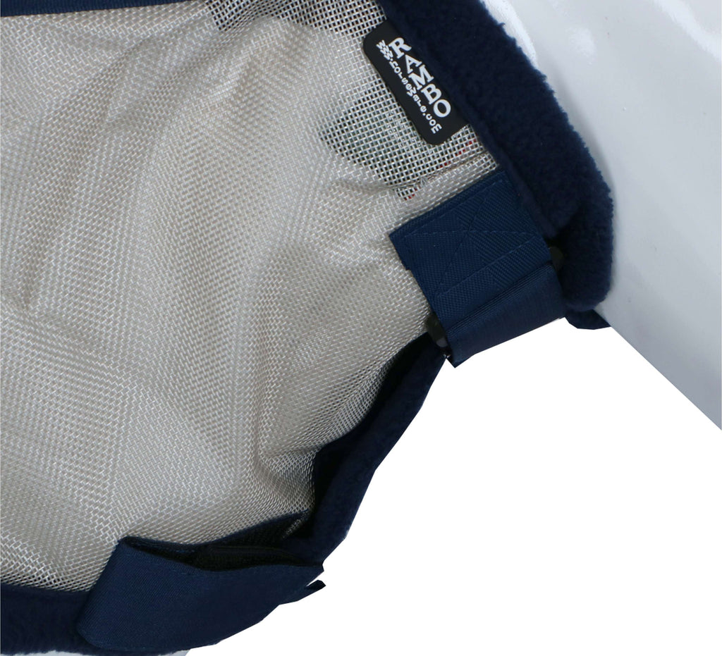 Rambo Fly Mask Plus Navy/Silber