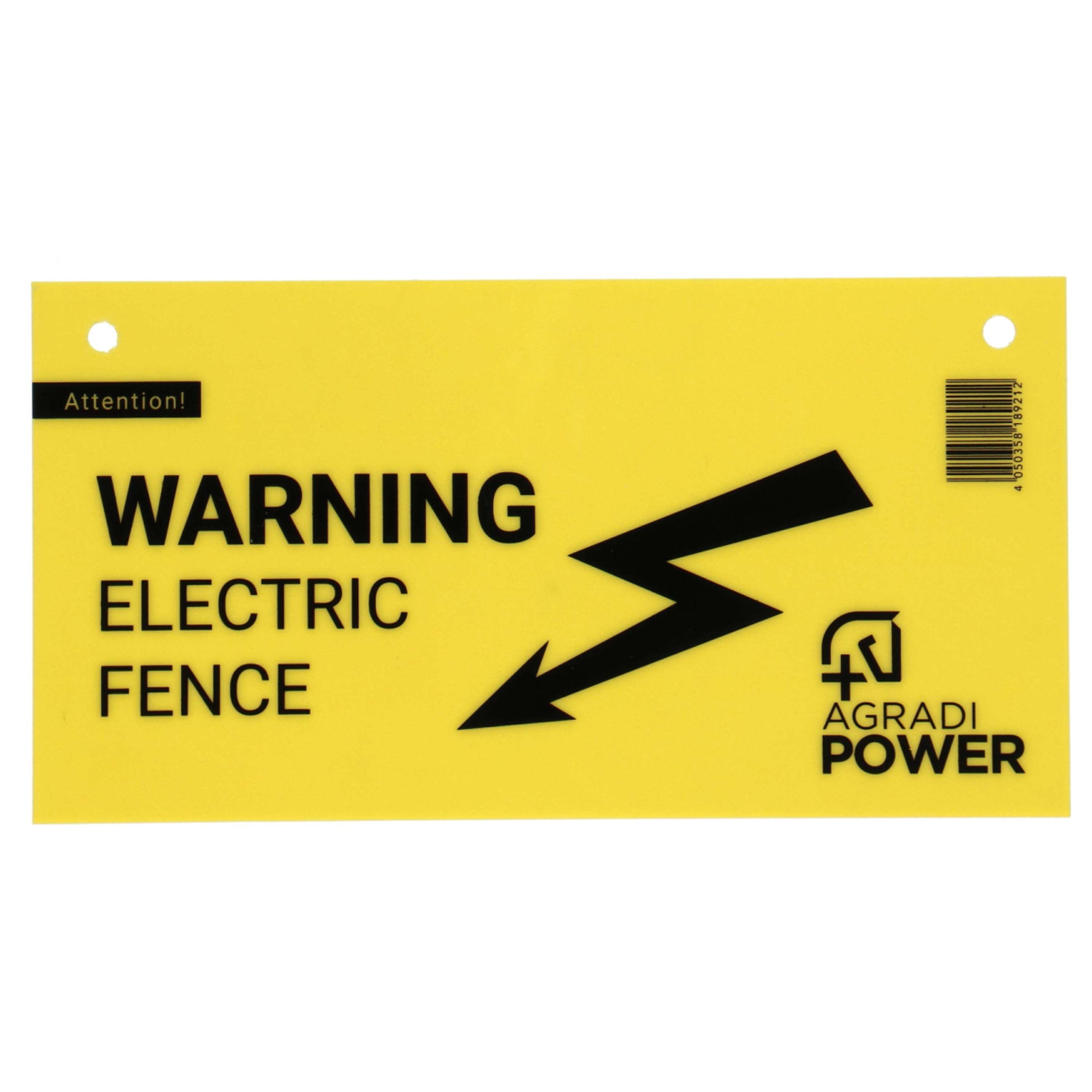 Agradi Power Warnschild Weidezaun Gelb Agradi Power Warnschild Weidezaun Gelb