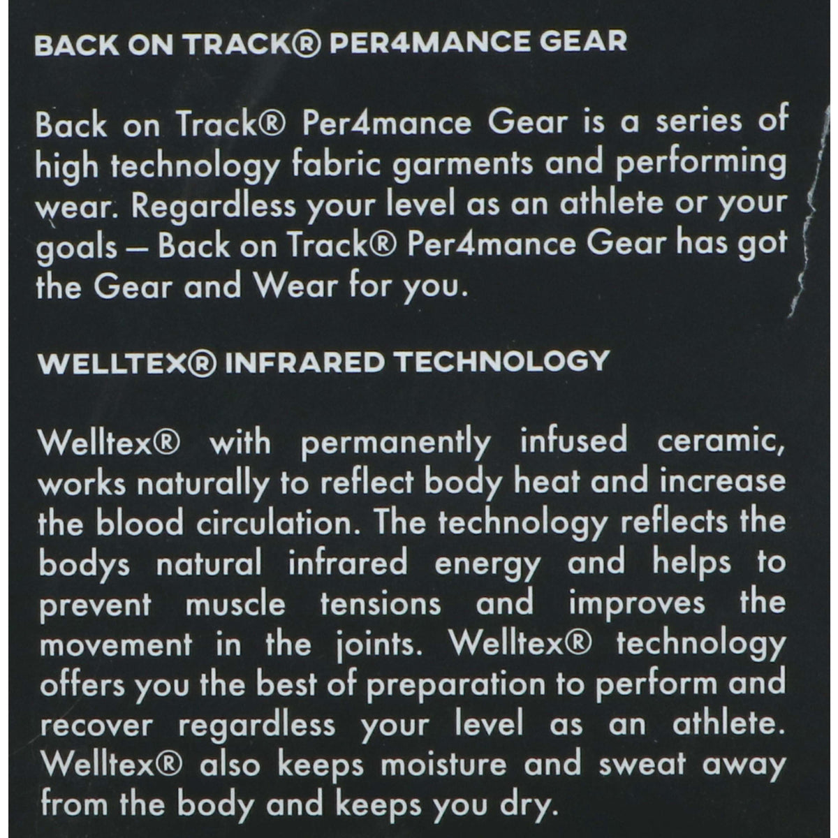 Back on Track P4G Welltex Tape Weltex Schwarz