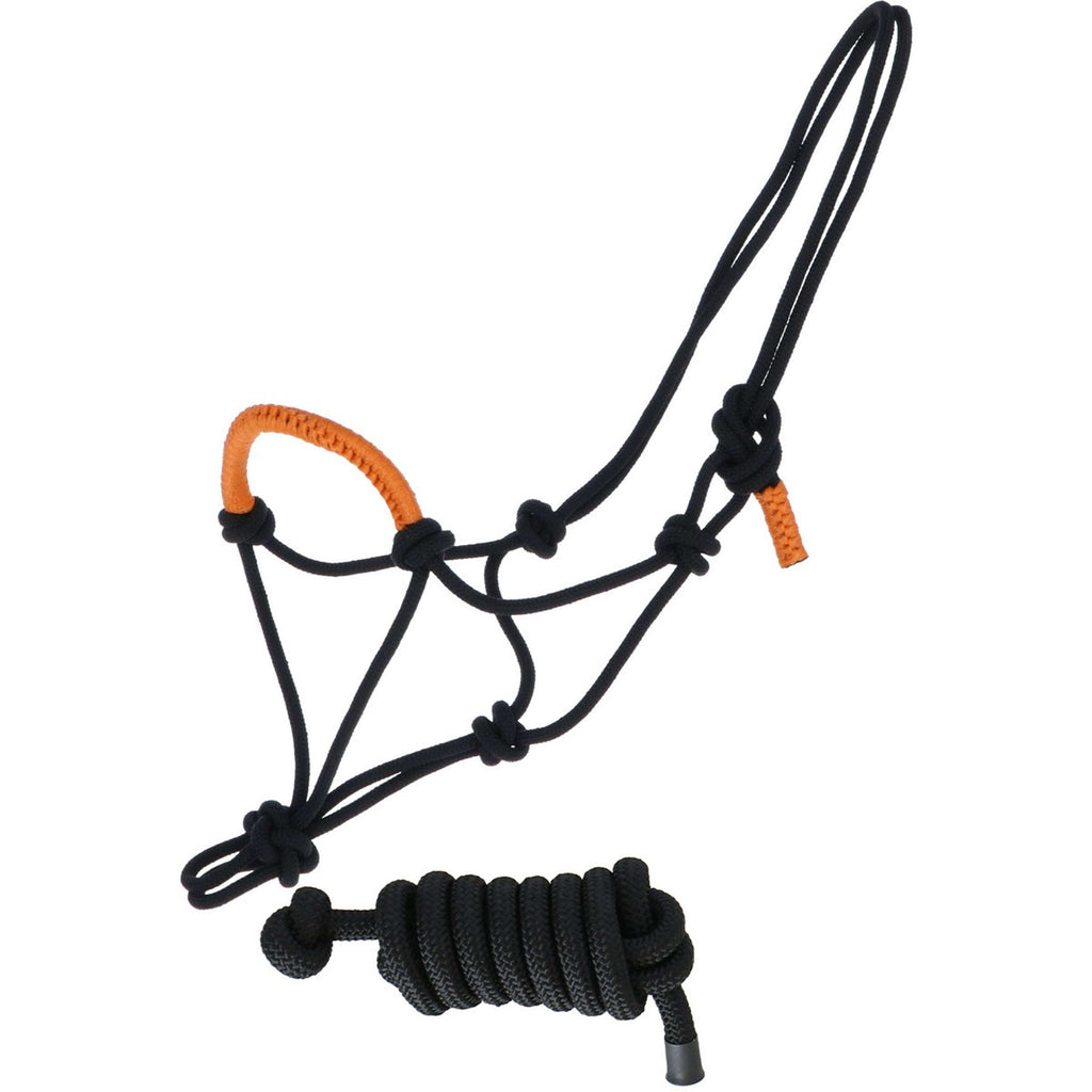 Norton Knotenhalfterset Fun Colour Ethologisch Schwarz/Orange