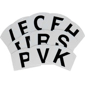 Hippotonic Reitplatzbuchstaben auf Plastik Halster Weiß
