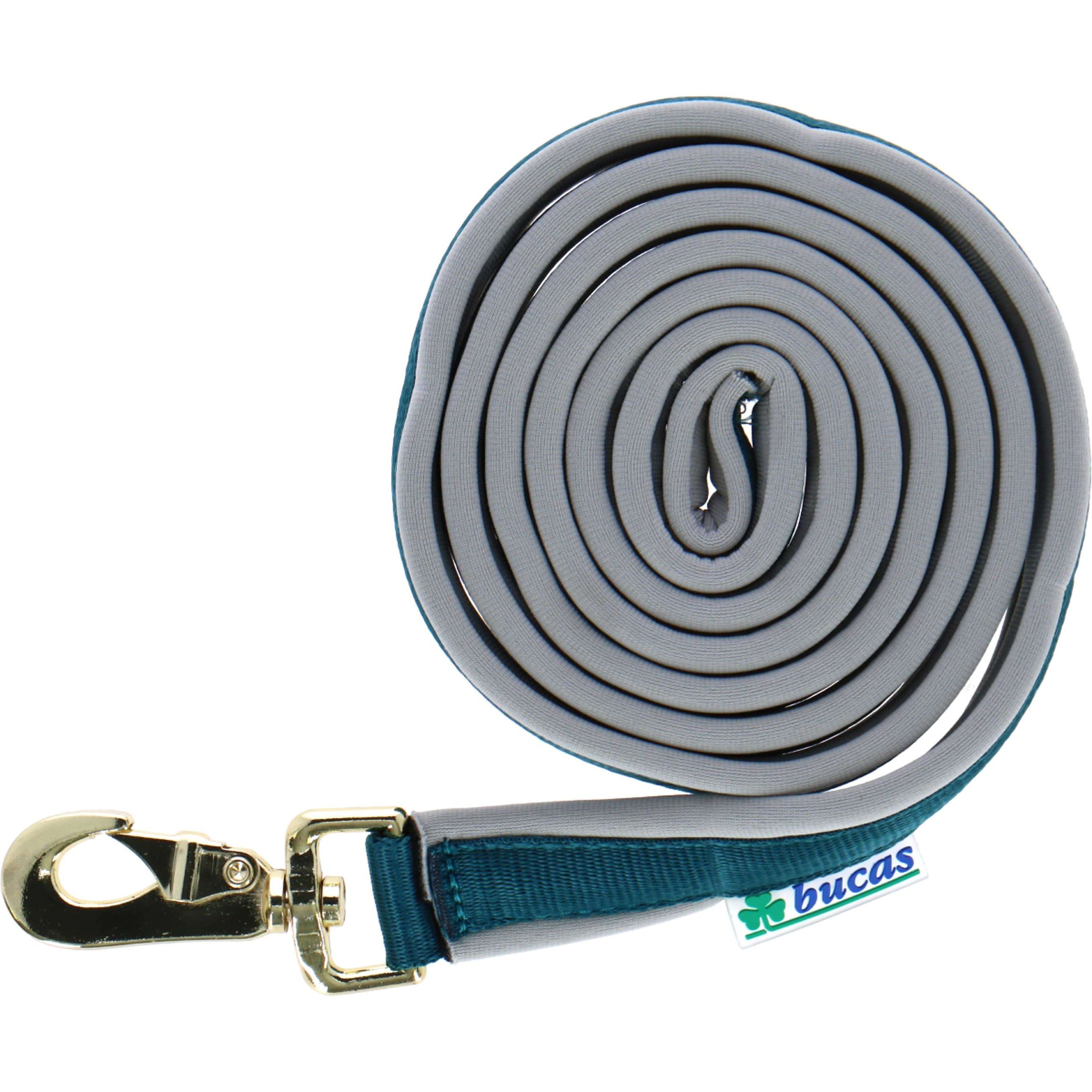 Bucas Lead Rein Dublin Padded Atlantik/Silber Bucas Lead Rein Dublin Padded Atlantik/Silber