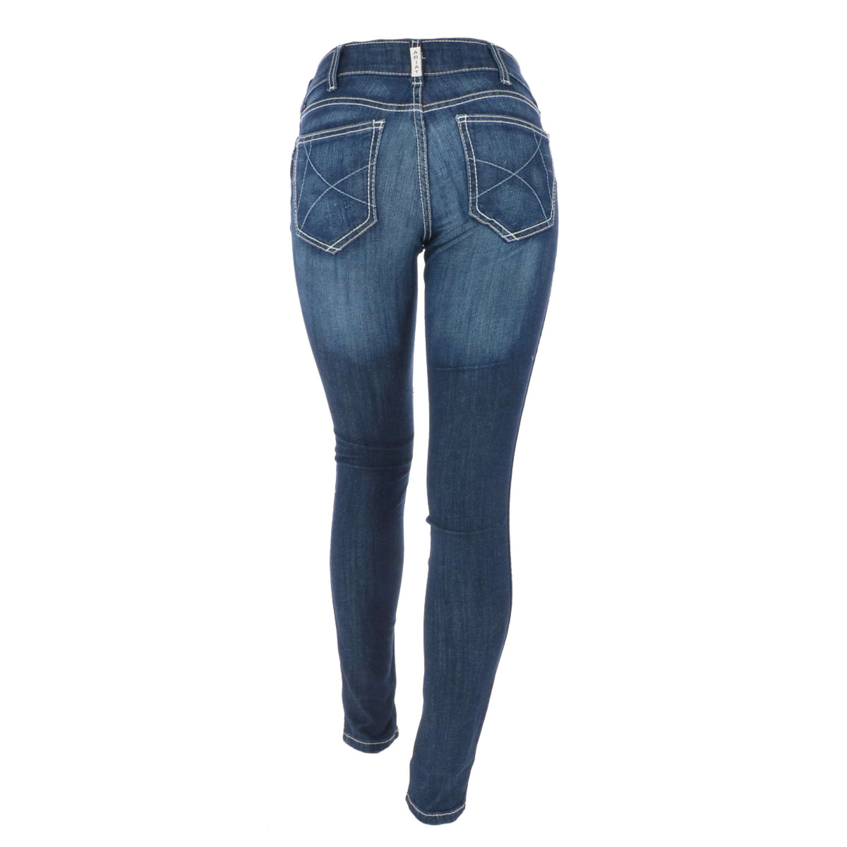 Ariat Western Denim R.E.A.L. Med Rise Skinny Ella Woman's Himmel