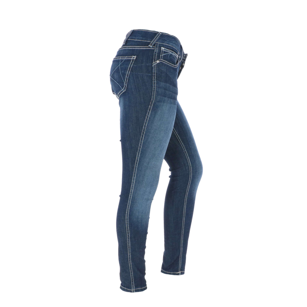 Ariat Western Denim R.E.A.L. Med Rise Skinny Ella Woman's Himmel