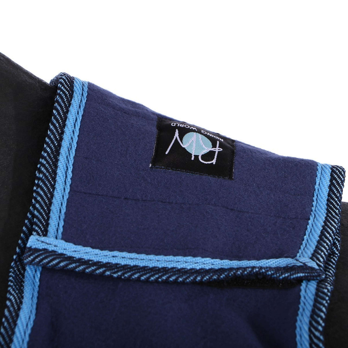 Riding World Ausreitdecke Fleece Navy/ Hell Blau