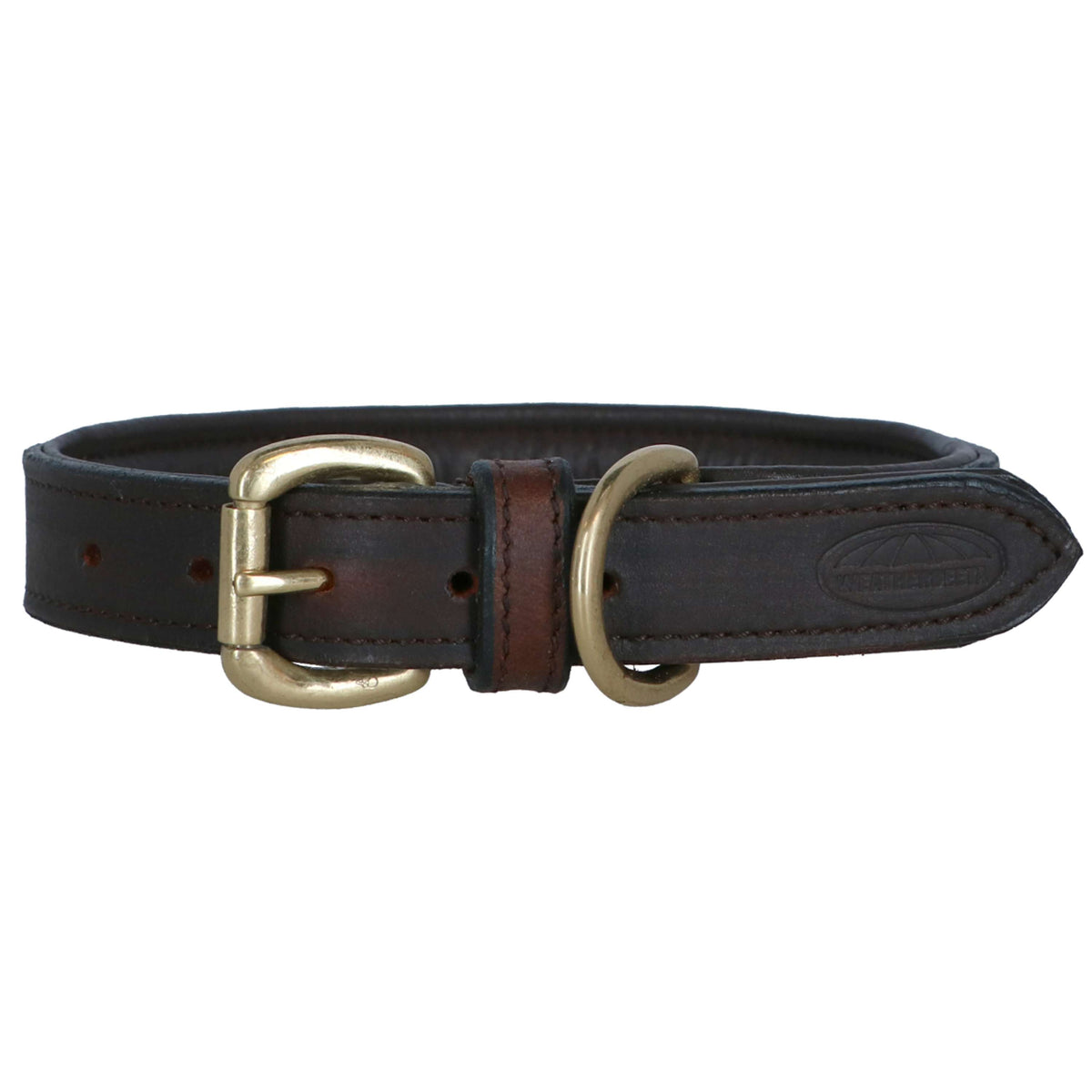 Weatherbeeta Dog Collar Padded Leather Braun