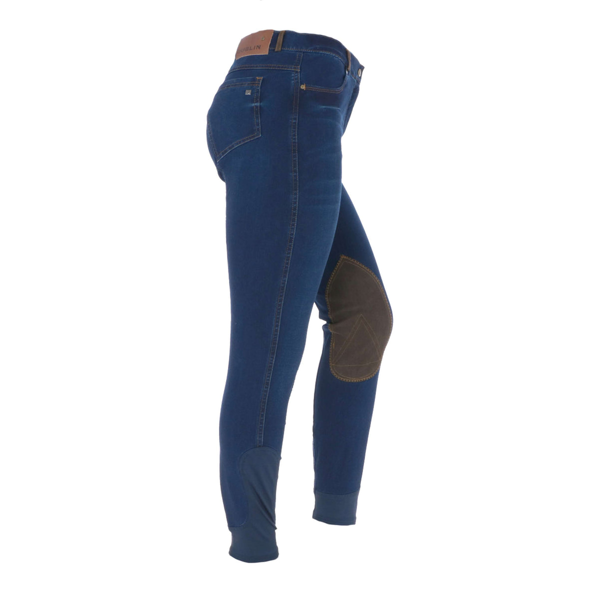 Dublin Reithose Shona Knee Patch Denim Blaue Denim