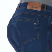 Dublin Reithose Shona Knee Patch Denim Blaue Denim