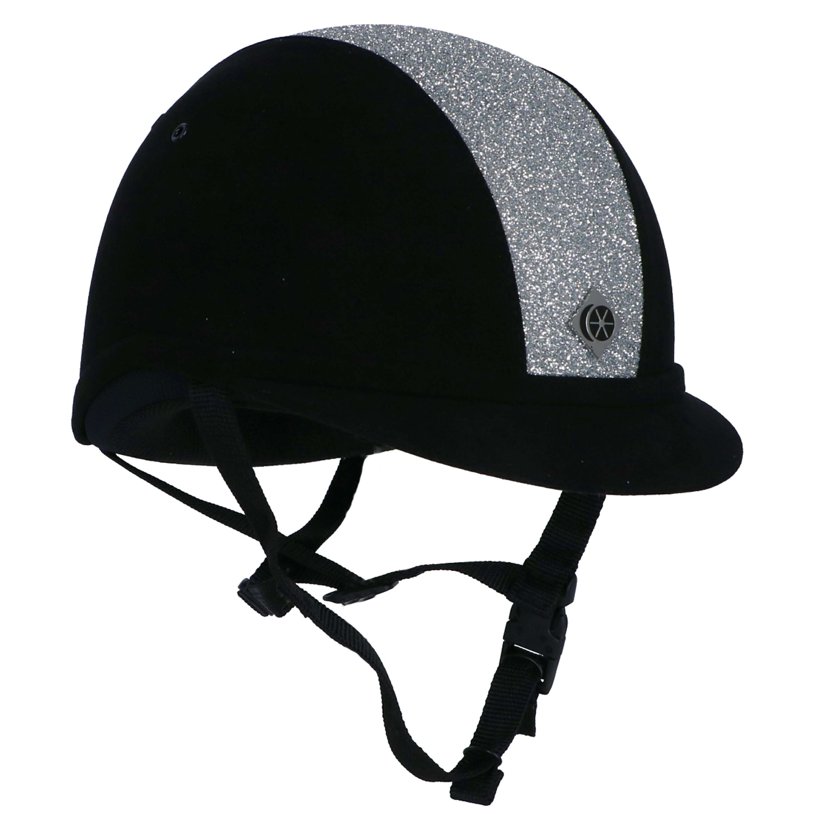 Charles Owen Reithelm YR8 Sparkly Centre Round Black/Silver